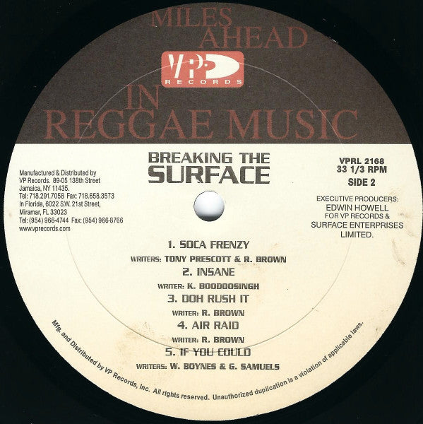 Surface (6) : Breaking The Surface (LP, Album)