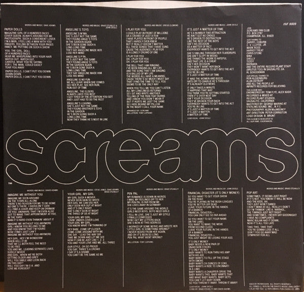Screams : Screams (LP, Album, Pin)