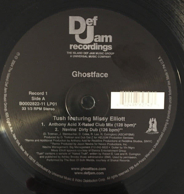 Ghostface* featuring Missy Elliott : Tush (2x12", Single)