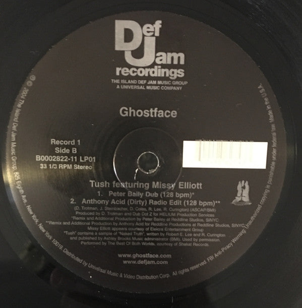 Ghostface* featuring Missy Elliott : Tush (2x12", Single)