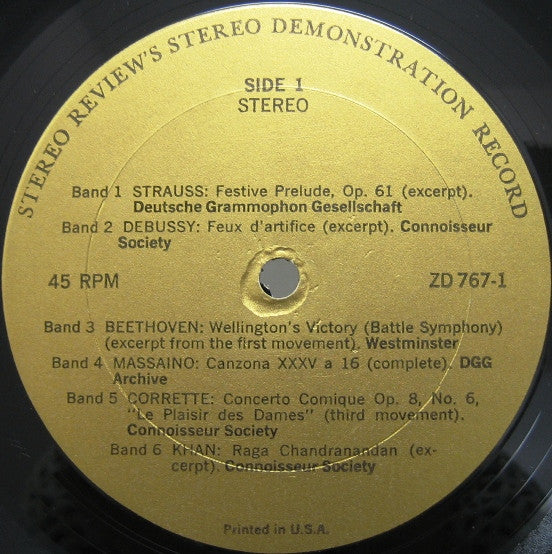 Various : Stereo Demonstration Record (LP, Album, Comp, RP)