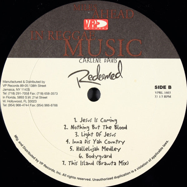 Carlene Davis : Redeemed (LP, Album)
