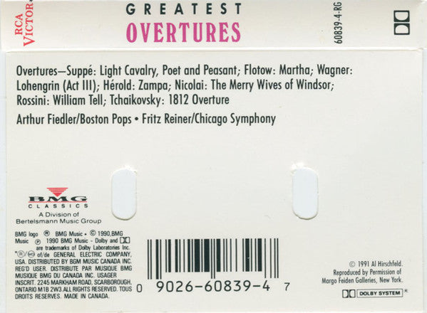 Various : Greatest Overtures (Cass, Comp)
