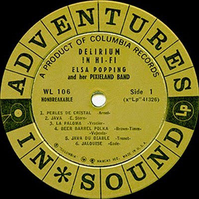 Elsa Popping And Her Pixieland Band* : Delirium In Hi-Fi (LP, Album, Mono)