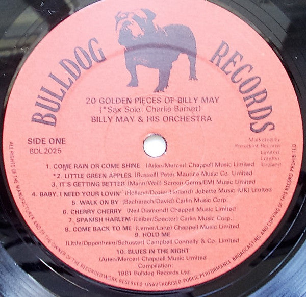Billy May And His Orchestra : 20 Golden Pieces Of Billy May (LP, Comp)