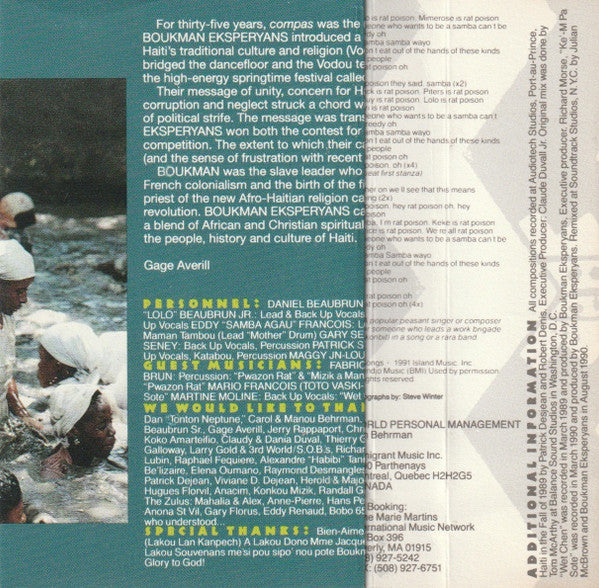 Boukman Eksperyans : Vodou Adjae (Cass, Album)
