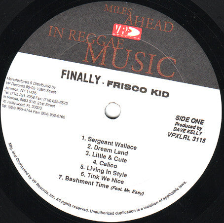 Frisco Kid : Finally (LP)