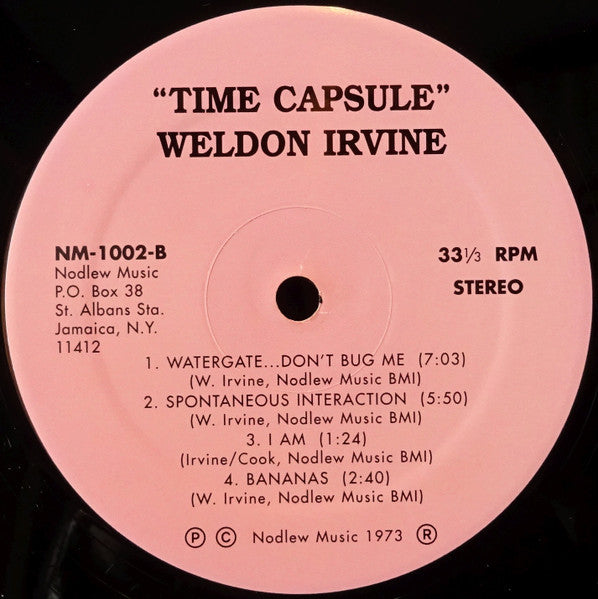 Weldon Irvine : Time Capsule (LP, Album, RE, Rhi)