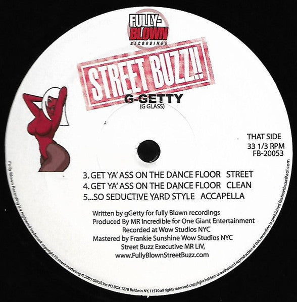 Stoogee & Panama P / G-Getty : So Seductive / Get Ya'Ass On The Dance Floor (12", Maxi)