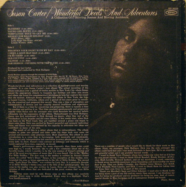 Susan Carter : Wonderful Deeds And Adventures (LP, Album, San)