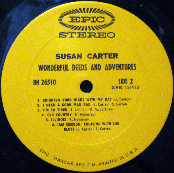 Susan Carter : Wonderful Deeds And Adventures (LP, Album, San)