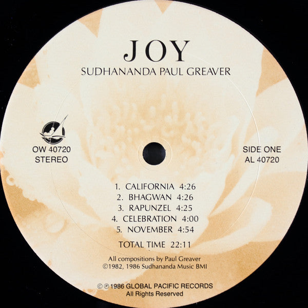 Paul Greaver : Joy (LP, Album)