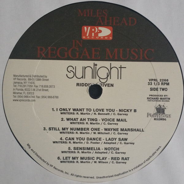 Various : Sunlight Riddim (LP, Comp)