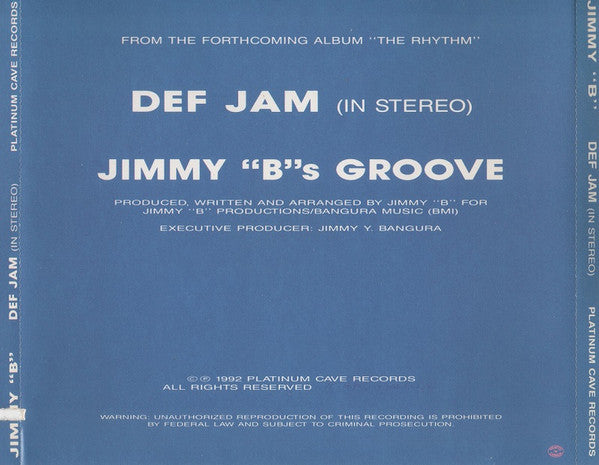 Jimmy "B"* : Def Jam (In Stereo) (CD, Single, Promo)