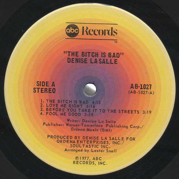 Denise La Salle* : The Bitch Is Bad ! (LP, Album)