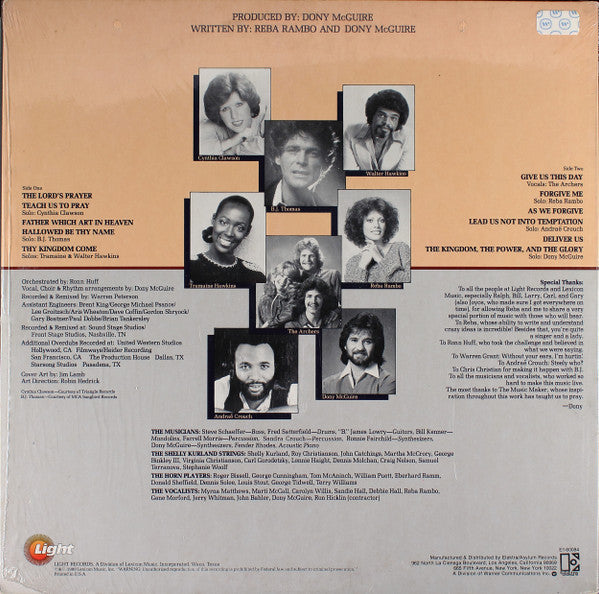 Reba Rambo & Dony McGuire : The Lord's Prayer - Teach Us To Pray (LP)