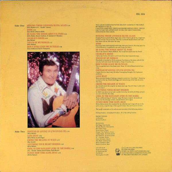 Billy Walker : For My Friends (LP)