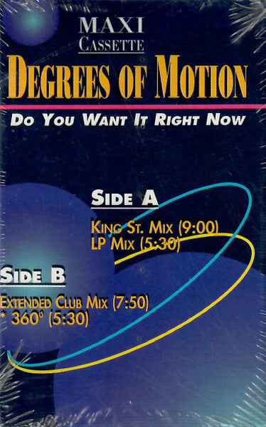 Degrees Of Motion : Do You Want It Right Now (Cass, Maxi)