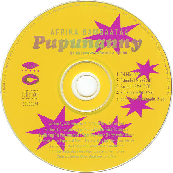 Afrika Bambaataa : Pupunanny (CD, Maxi)