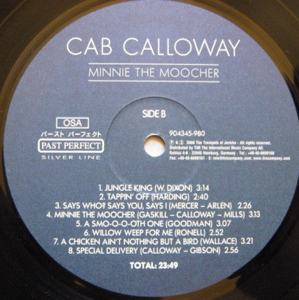 Cab Calloway : Minnie The Moocher (LP, Comp, Unofficial)