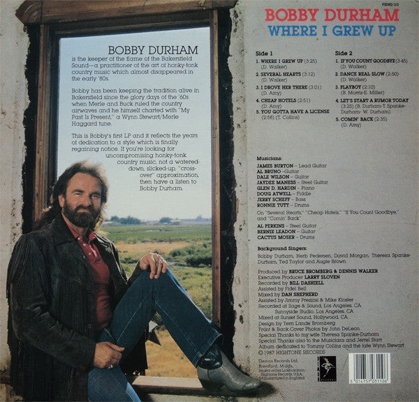 Bobby Durham (2) : Where I Grew Up (LP, Album)
