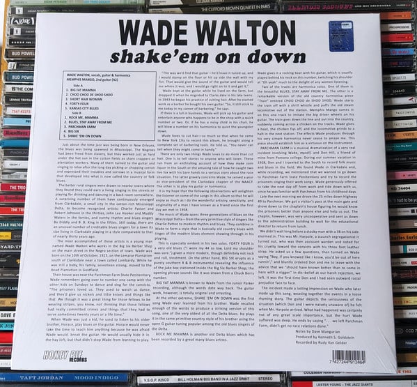 Wade Walton : The Blues Of Wade Walton - Shake 'Em On Down (LP, Album, RE)