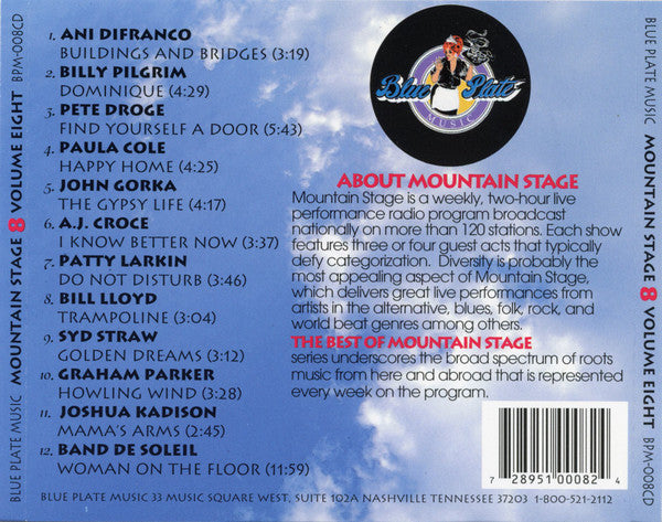 Various : Live From Mountain Stage Volume 8 (CD, Album)