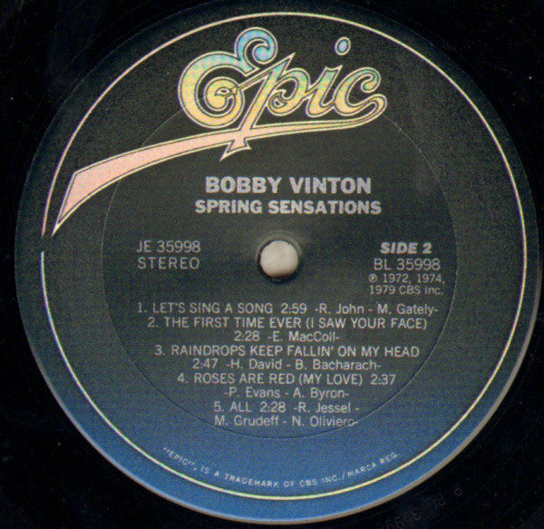 Bobby Vinton : Spring Sensations (LP, Comp)
