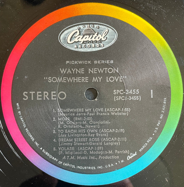 Wayne Newton : Somewhere My Love (LP)