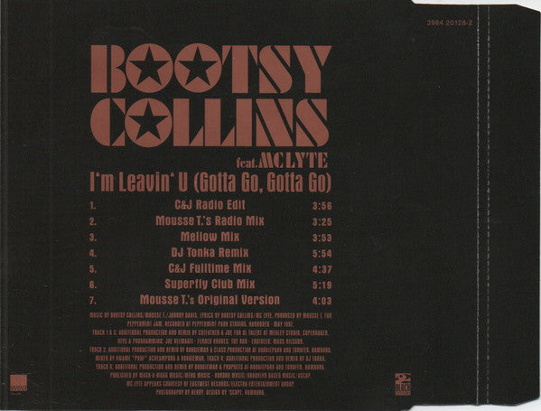 Bootsy Collins Feat. MC Lyte : I'm Leavin' U (Gotta Go, Gotta Go) (CD, Maxi)