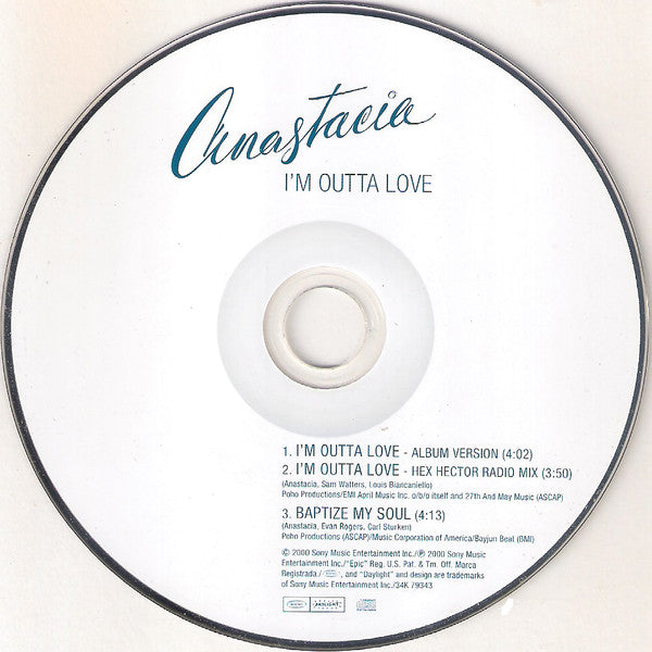 Anastacia : I'm Outta Love (CD, Single)