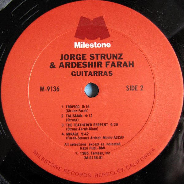 Jorge Strunz & Ardeshir Farah* : Guitarras (LP)