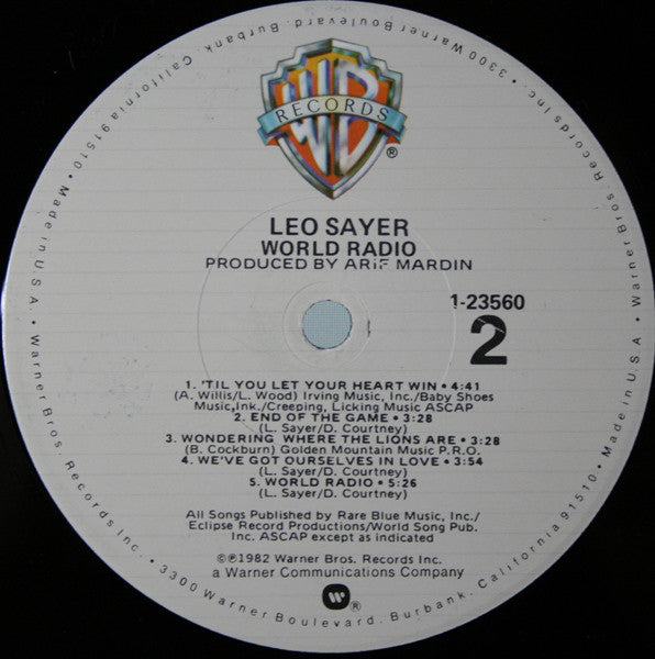 Leo Sayer : World Radio (LP, Album)