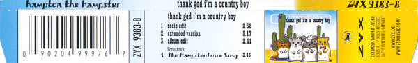 Hampton The Hampster : Thank God I'm A Country Boy (CD, Single)