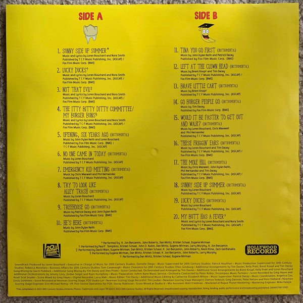 Bob's Burgers : The Bob's Burgers Movie (A Major Motion Burger Soundtrack) (LP, Album, Yel)
