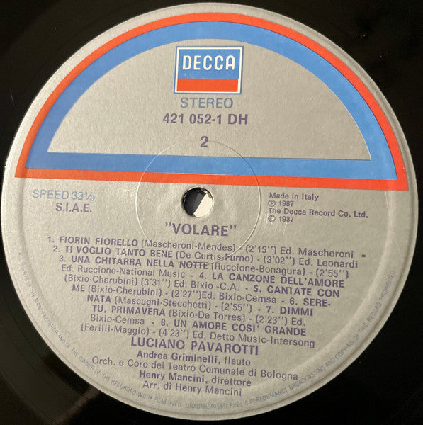 Luciano Pavarotti : Volare (LP, Album)