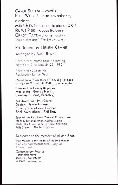 Carol Sloane : The Real Thing (Cass, Album, Dol)