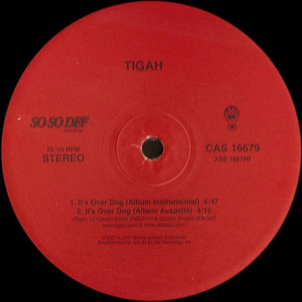 Tigah : It's Over Dog (12", Promo)