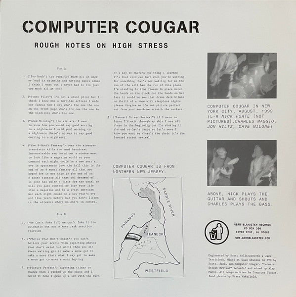 Computer Cougar : Rough Notes On High Stress (LP)