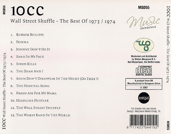 10cc : Wall Street Shuffle : The Best Of 1973/1974 (CD, Comp)