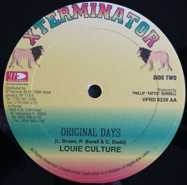 Beres Hammond / Louie Culture : Nothing No Go So / Original Days (12")