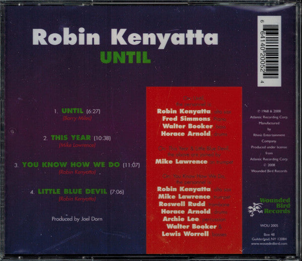 Robin Kenyatta : Until (CD, Album, RE)