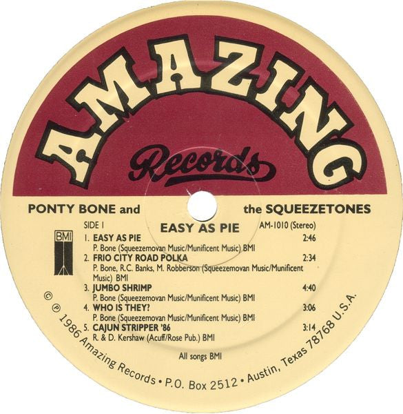 Ponty Bone And The Squeezetones : Easy As Pie (LP)