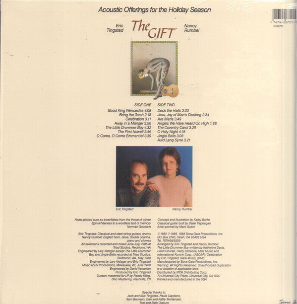 Eric Tingstad, Nancy Rumbel* : The Gift (Acoustic Offerings For The Holiday Season) (LP, Album)