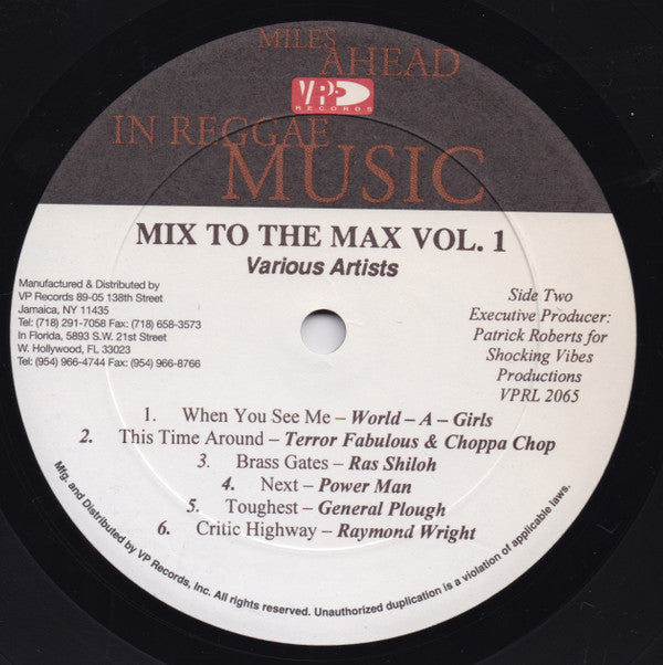 Various : Mix To The Max Volume 1 (LP, Comp)