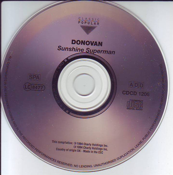 Donovan : Sunshine Superman (CD, Album, RE)