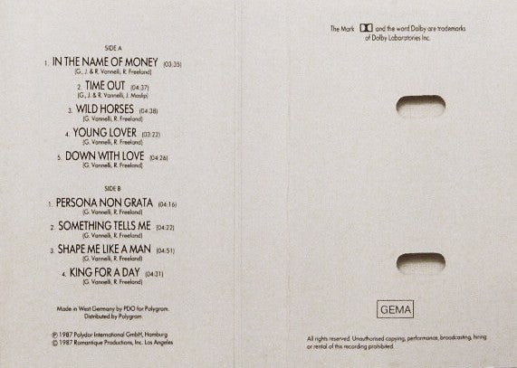 Gino Vannelli : Big Dreamers Never Sleep (Cass, Album)