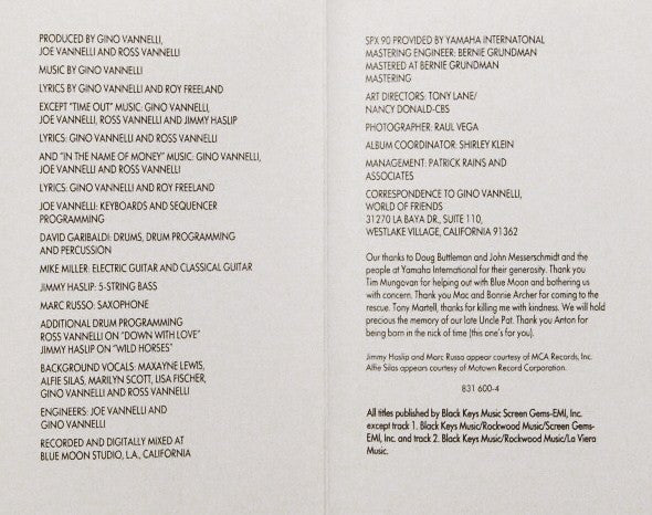 Gino Vannelli : Big Dreamers Never Sleep (Cass, Album)