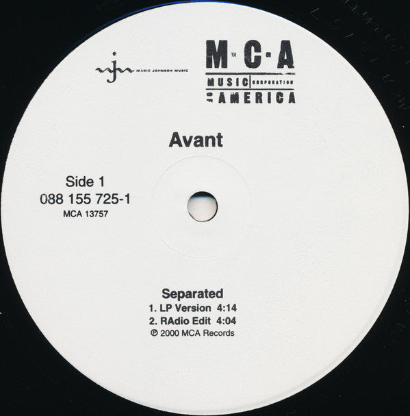 Avant (2) Featuring Kelly Rowland : Separate (The Remix) (12")