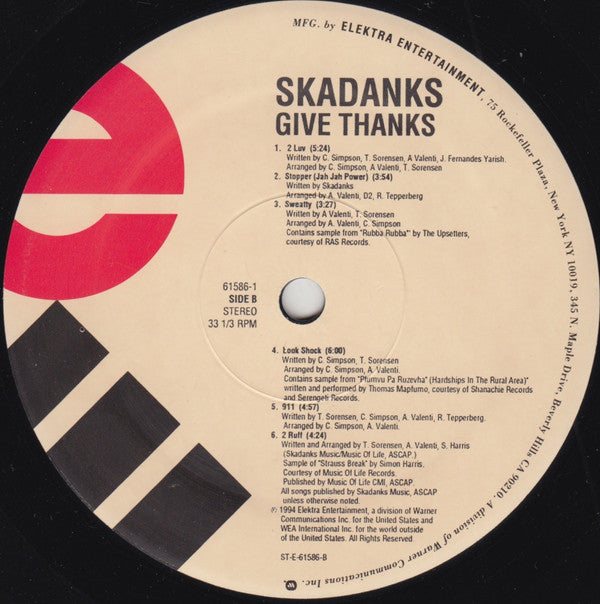 The Skadanks : Give Thanks (LP, Album)